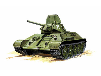 Модель для склеивания - Советский танк Т-34/76 