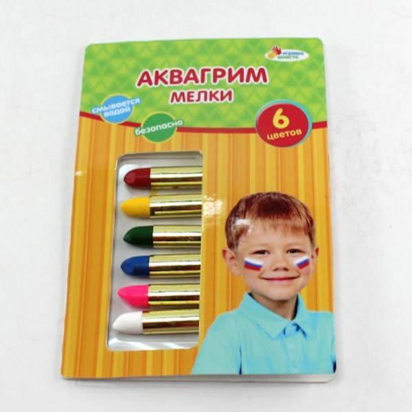 Аквагрим – мелки Multiart, 6 цветов Аквагрим – мелки Multiart, 6 цветовГрим для лица и тату<br>Аквагрим – мелки Multiart, 6 цветов<br>