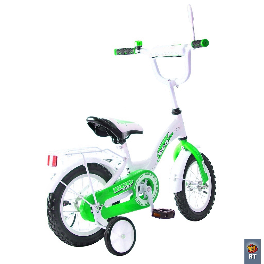 Двухколесный велосипед Aluminium Ecobike, диаметр колес 12 дюймов, зеленый  