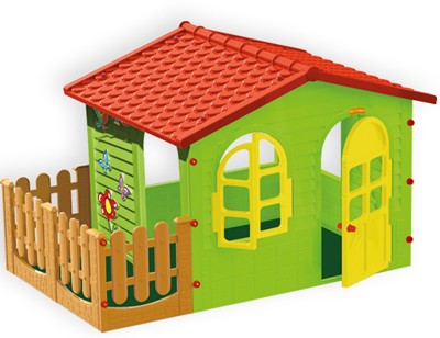 Детский садовый игровой домик с забором  