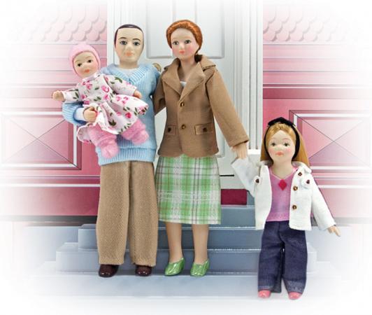 Куклы - Семья для Викторианского дома  
