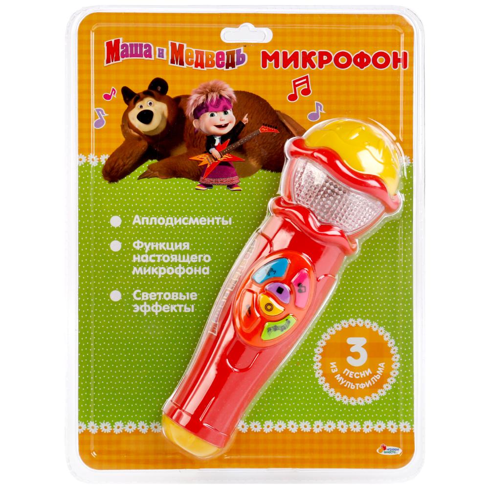 Микрофон - Маша и медведь, со световыми и звуковыми эффектами  