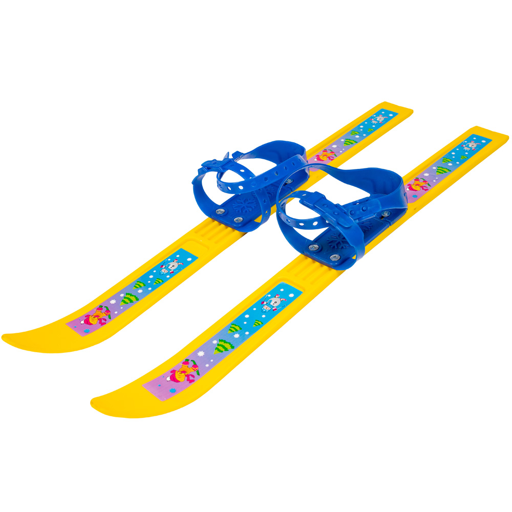 Лыжи детские Олимпик-Спорт - Мишки, с палками  
