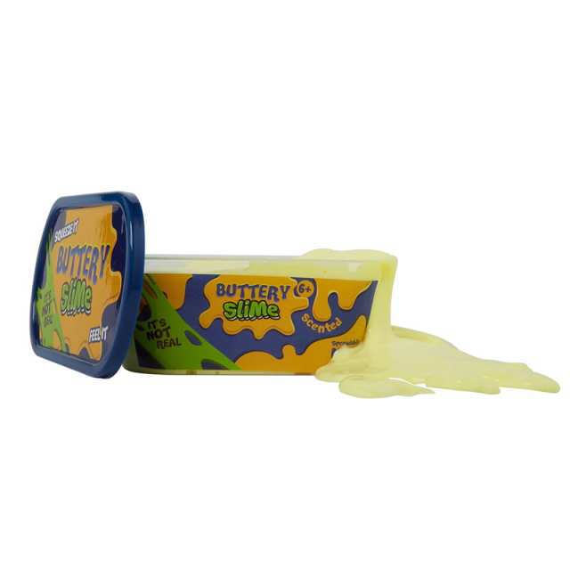 Слайм - жвачка для рук - Buttery Slime - Сливочное масло, цвет бледно-желтый  