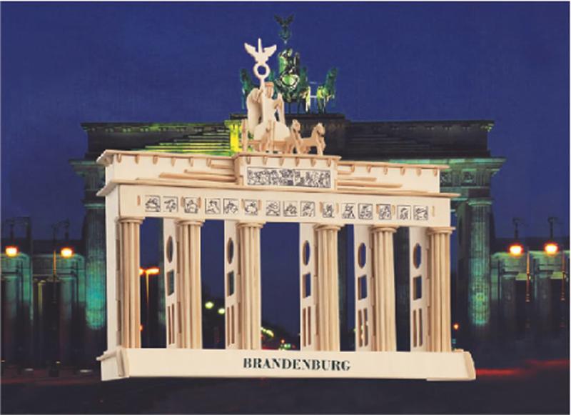 Модель деревянная сборная - Бранденбургские ворота, 10 пластин  