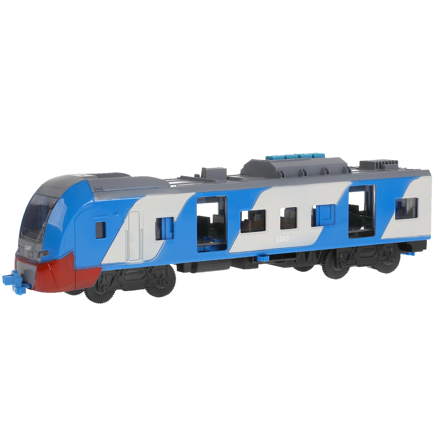 Модель Скоростной поезд Ласточка 32.5 см., свет и звук, двери открываются, пластиковый, синий  