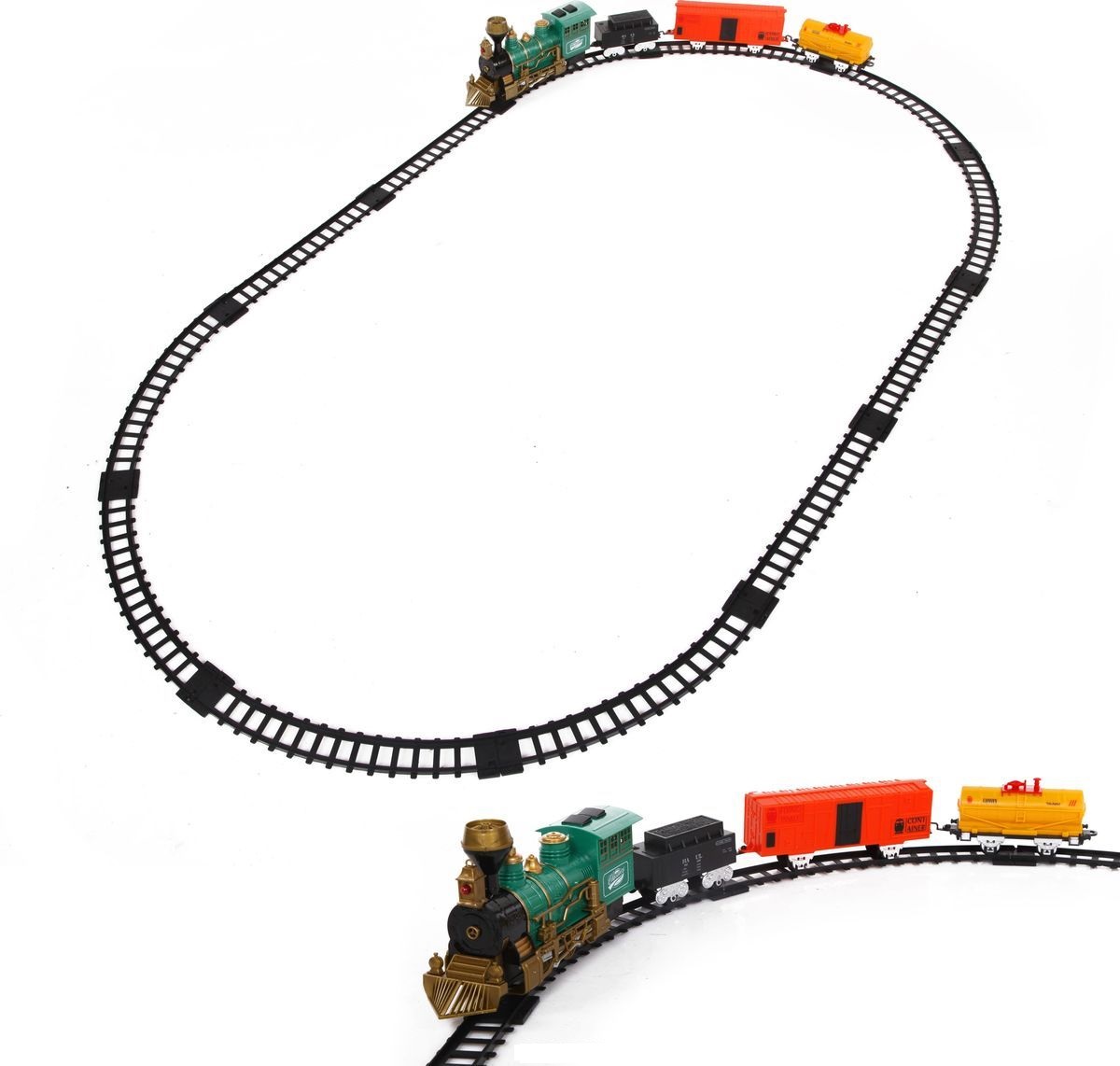 Железная дорога со световыми эффектами и дымом – Classic train Железная дорога со световыми эффектами и дымом – Classic trainДетская железная дорога<br>Железная дорога со световыми эффектами и дымом – Classic train<br>
