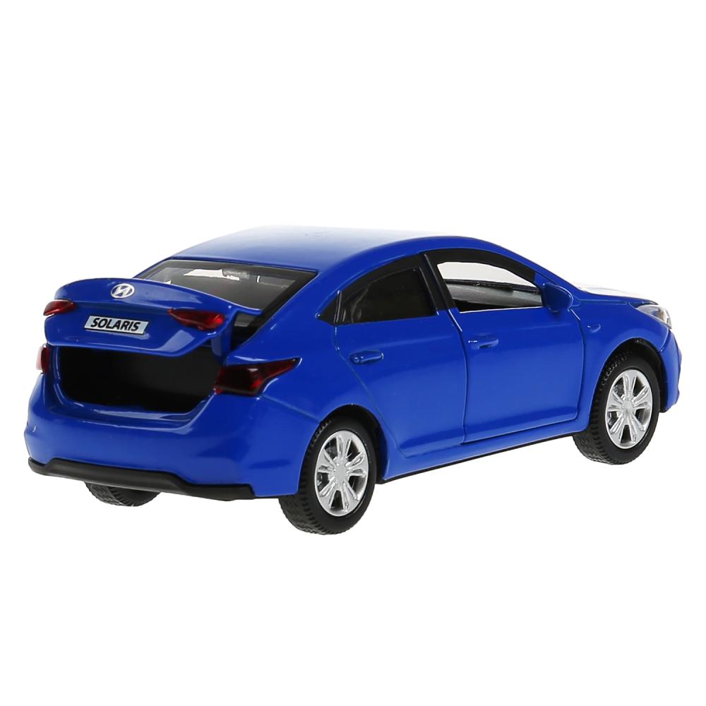 Инерционная металлическая модель - Hyundai Solaris 12 см, цвет синий  
