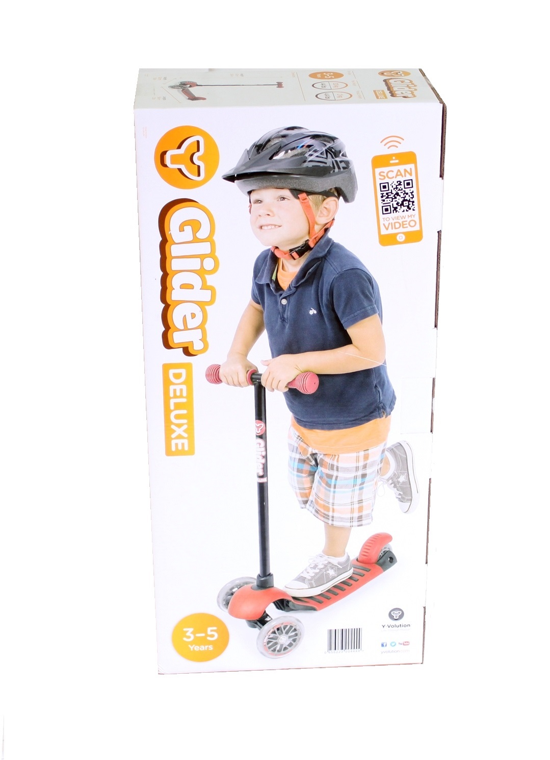 Трехколесный самокат Glider de luxe mini New blue+kiwi Y-Bike, 4384RT