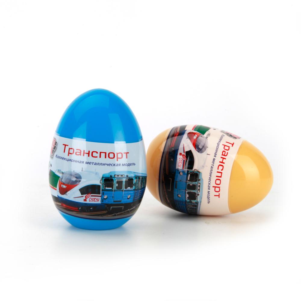 Металлическая машина-сюрприз в яйце - Транспорт 7,5 см  