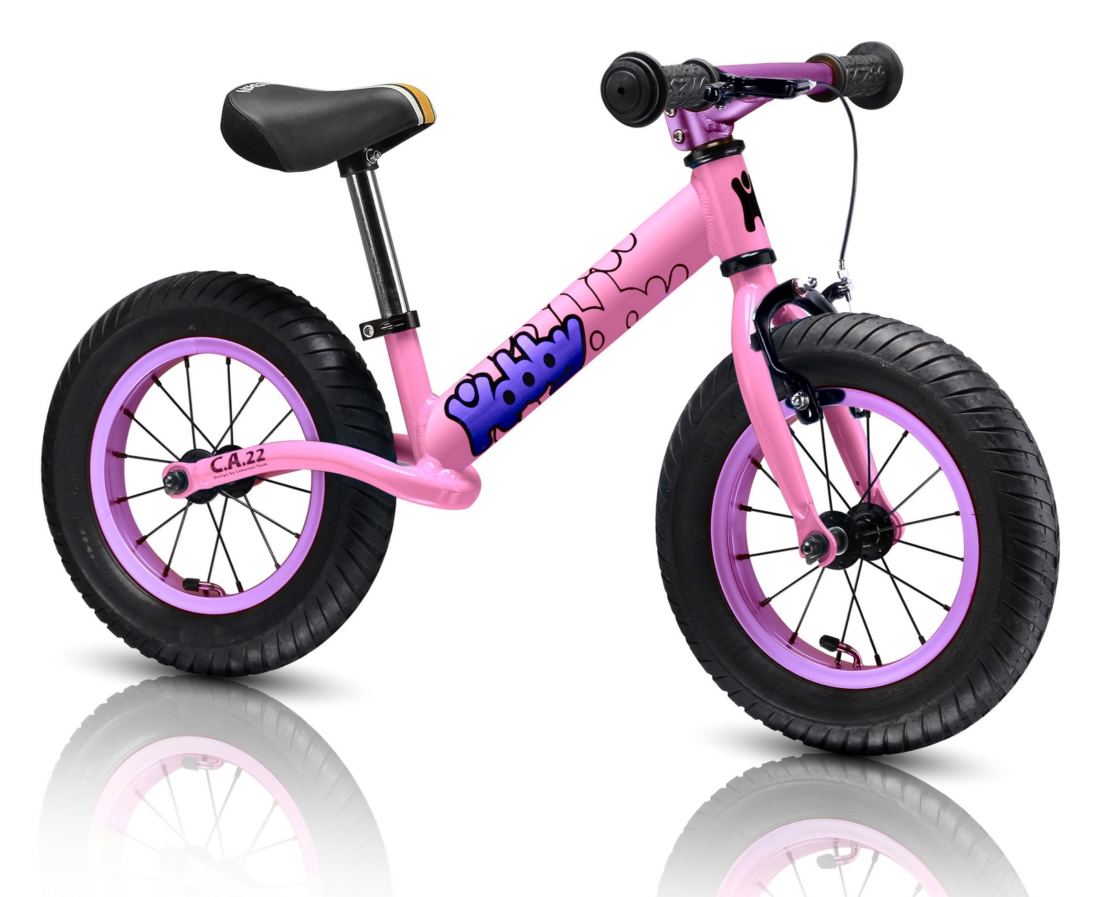 Детский велобалансир-беговел Hobby-bike RT original BALANCE Twenty two 22 pink aluminium, 4481RT 