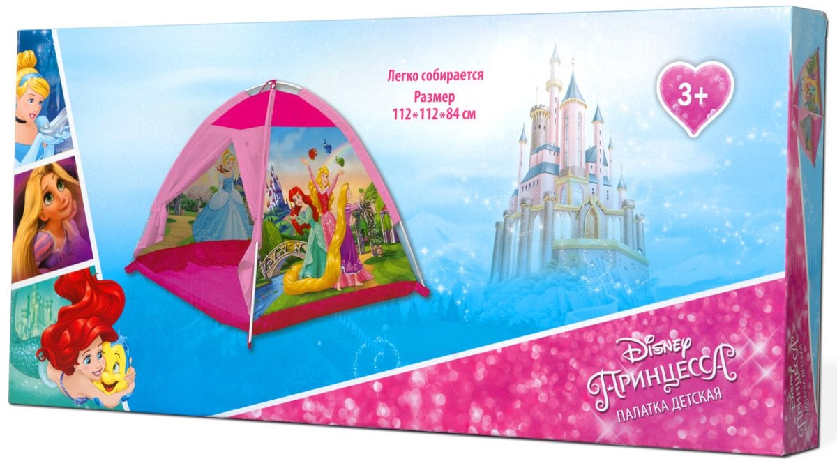 Игровая палатка из серии Принцессы Дисней, размер 112 х 112 х 84 см.  