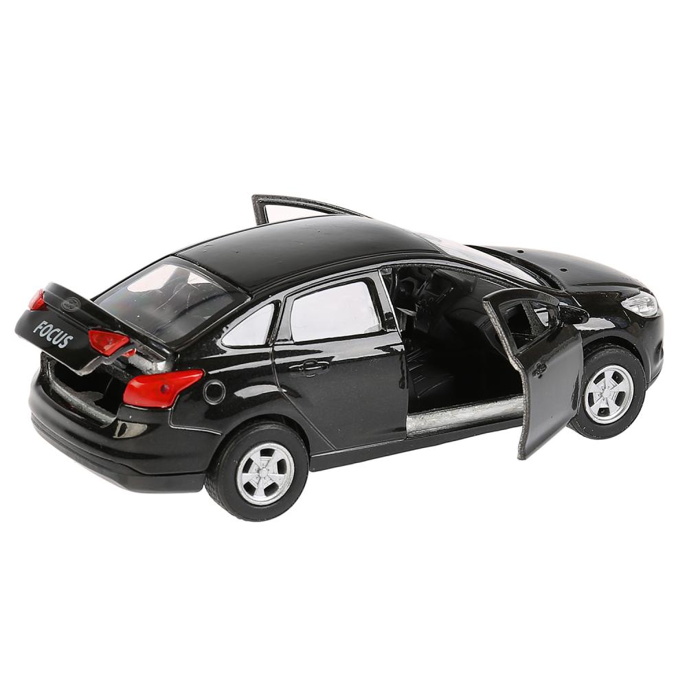 Машина металлическая Ford Focus 12 см, инерционная, открываются двери и багажник, цвет черный -WB) 