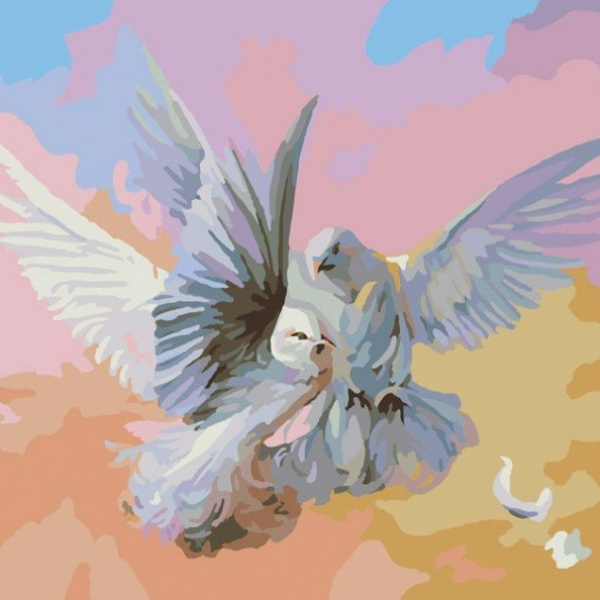 Раскраски по номерам - Картина «Полет белых голубей», 40 х 50 см.