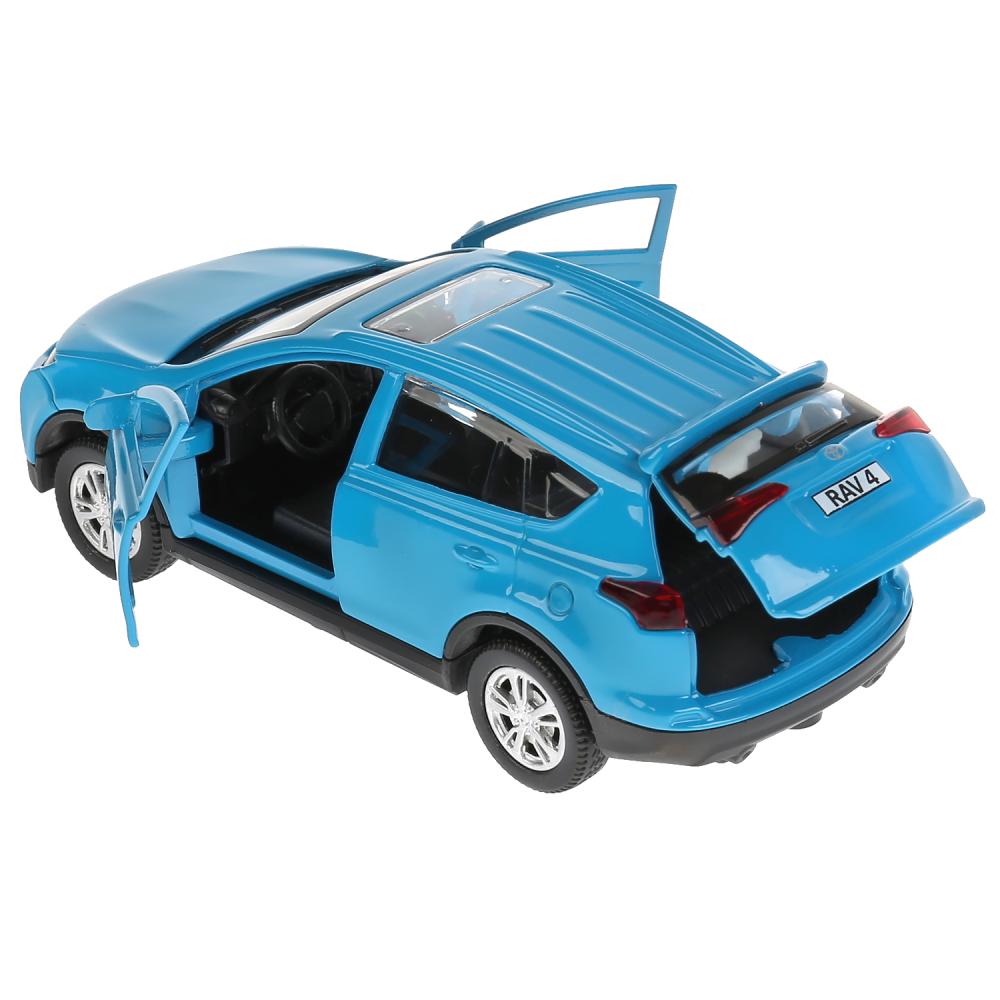 Машина металлическая Toyota Rav4, 12 см, открываются двери, инерционная, синяя  