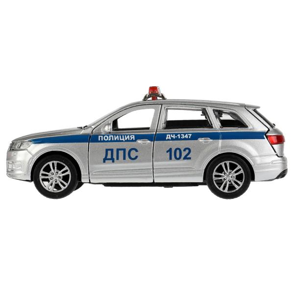 Машина Полиция Audi Q7 12 см двери и багажник открываются инерционная металлическая  