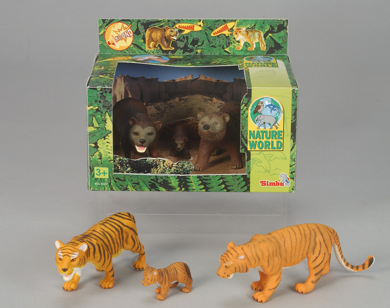 Игровой набор - Семейство тигров/медведей со звуком  