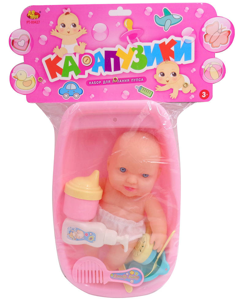 Игровой набор для купания пупса - Карапузики, 9 предметов Игровой набор для купания пупса - Карапузики, 9 предметовПупсы<br>Игровой набор для купания пупса - Карапузики, 9 предметов<br>
