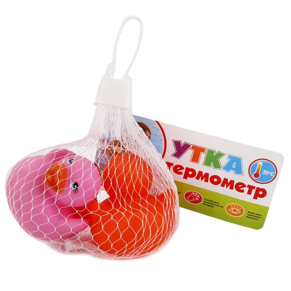 Набор из 2 игрушек для купания – Уточки-термо, розовая и оранжевая  