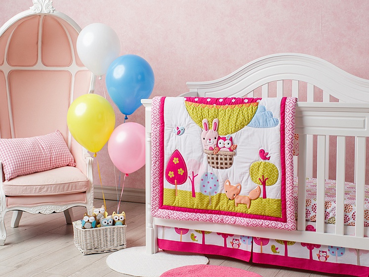 Набор постельного белья для новорожденных Jolly Balloon, 7 предметов  