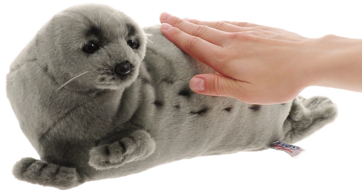 Мягкая игрушка – Гренландский тюлень, 38 см  