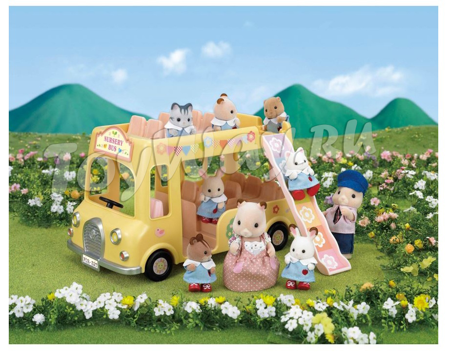 Sylvanian Families - Двухэтажный автобус для малышей  