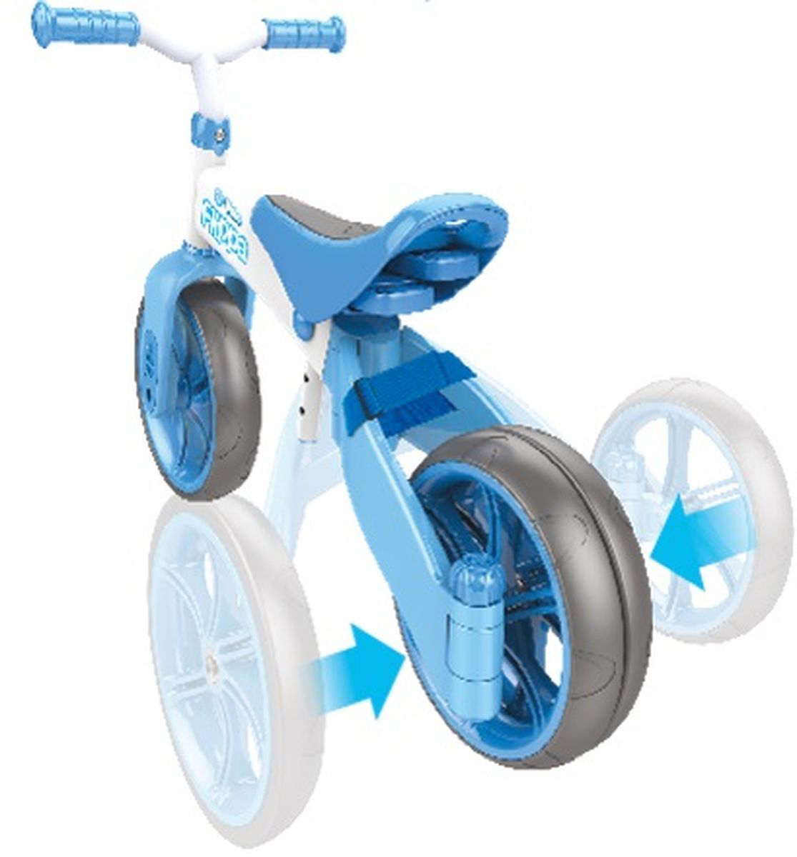Беговел-велосипед YVolution Velo Flippa голубой  