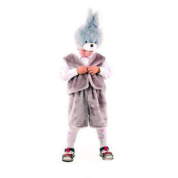 Костюм карнавальный детский – Заяц серый, мех, размер 28  