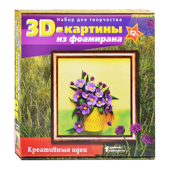 Набор для творчества 3 D картина из фоамирана - Полевые цветы  