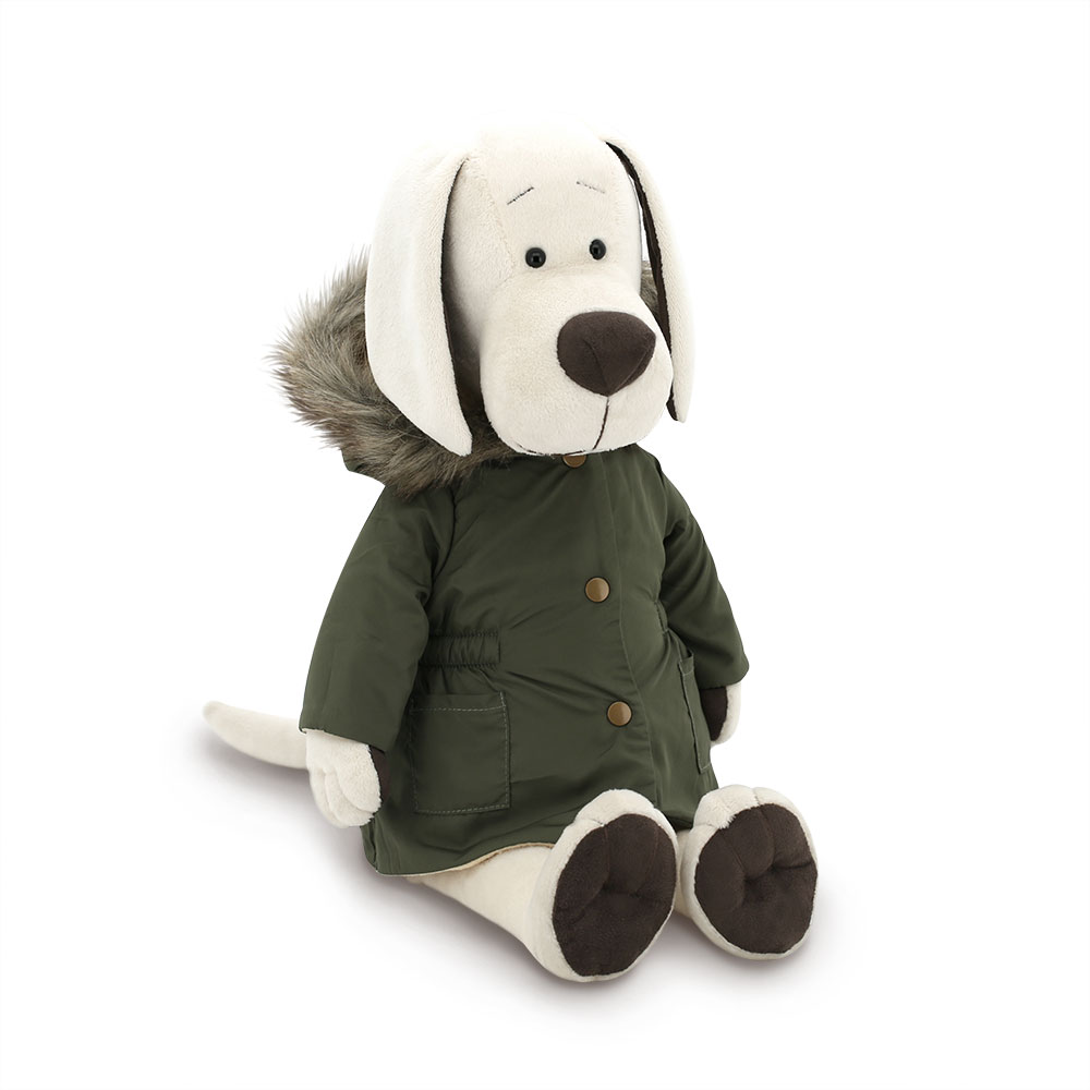Мягкая игрушка – Собачка Лапуська: Осенняя куртка, серия Life, 30 см  