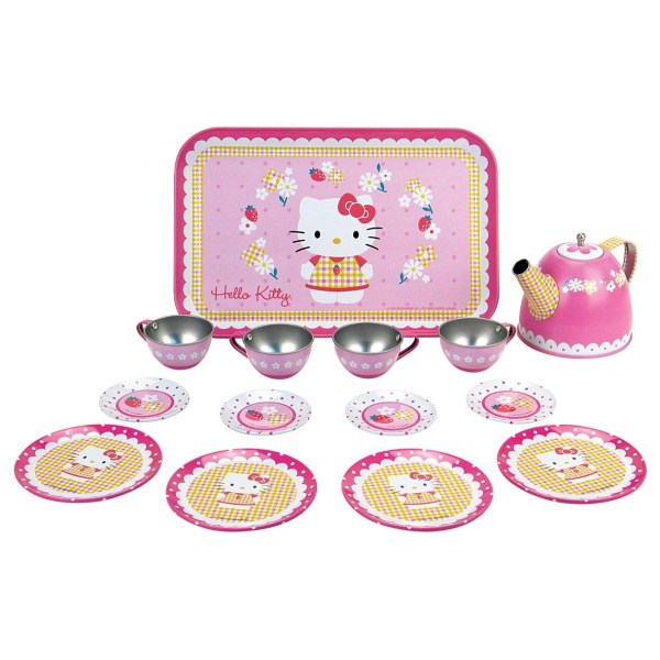 Набор металлической посудки, Hello Kitty, 14 предметов Набор металлической посудки, Hello Kitty, 14 предметовАксессуары и техника для детской кухни<br>Набор металлической посудки, Hello Kitty, 14 предметов<br>
