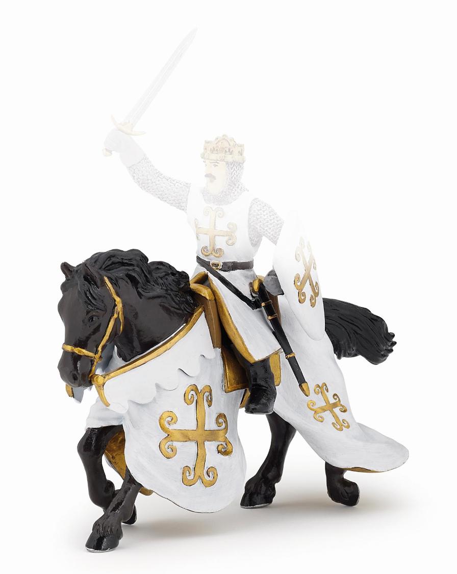 Фигурка коня рыцаря с мечом в кольчуге
