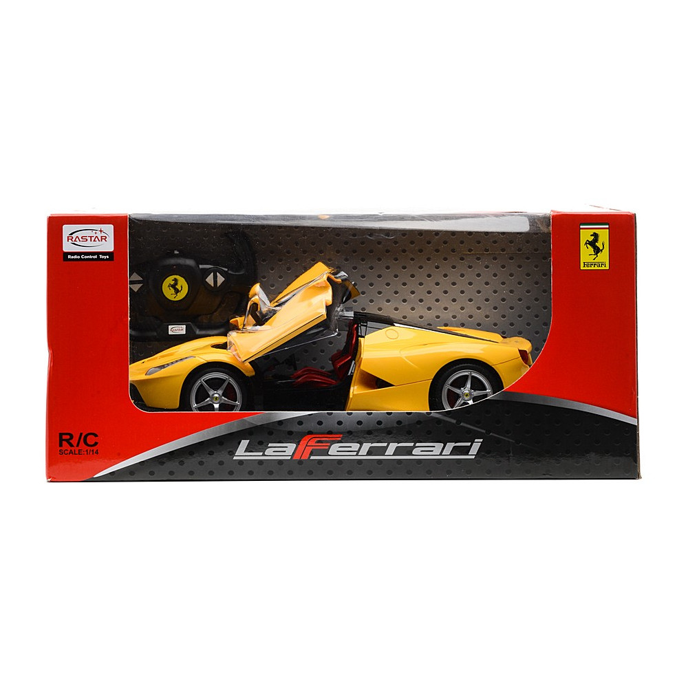 Машина на р/у - Ferrari LaFerrari, желтый, 1:14, свет  