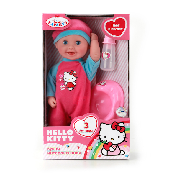 Интерактивный пупс Hello Kitty 30 см, 3 функции Интерактивный пупс Hello Kitty 30 см, 3 функцииКуклы Карапуз<br>Интерактивный пупс Hello Kitty 30 см, 3 функции<br>