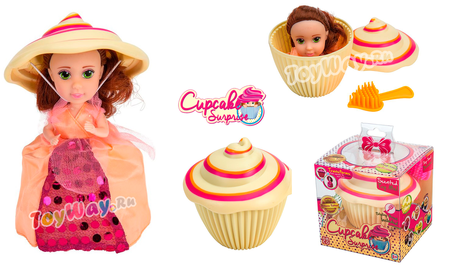 Cupcake Surprise. Кукла-кекс с расческой, 12 видов  