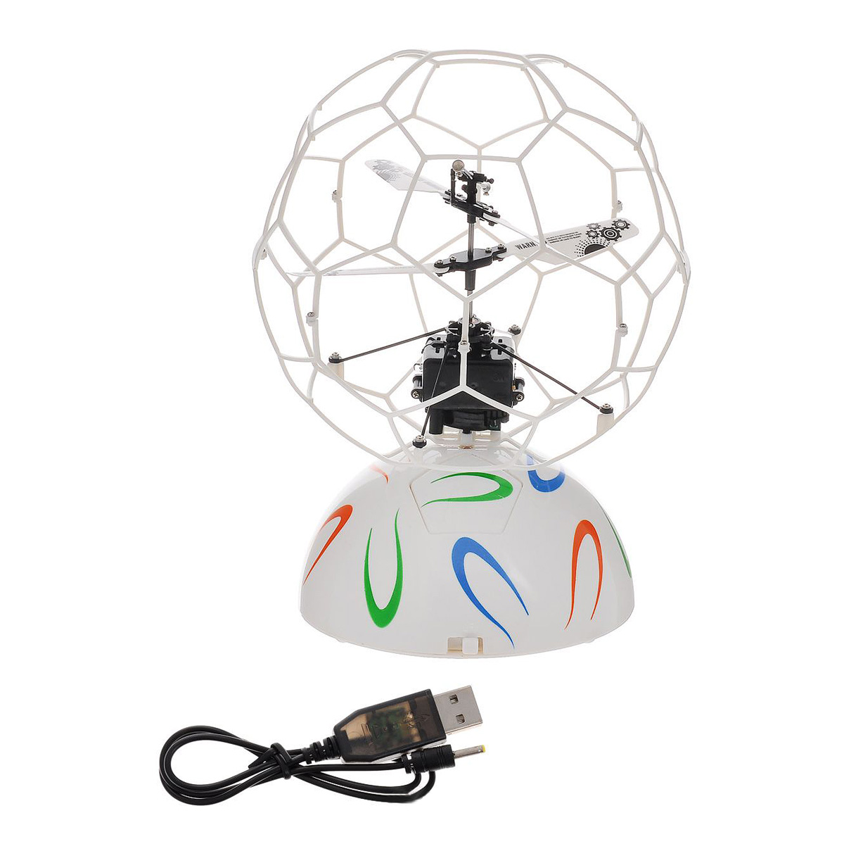 Летающий шар на радиоуправлении, с аккумуляторной батареей  
