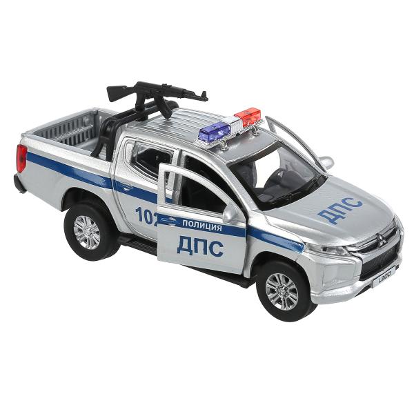 Машина Полиция Mitsubishi L200 Pickup 13 см двери и багажник открываются металлическая  
