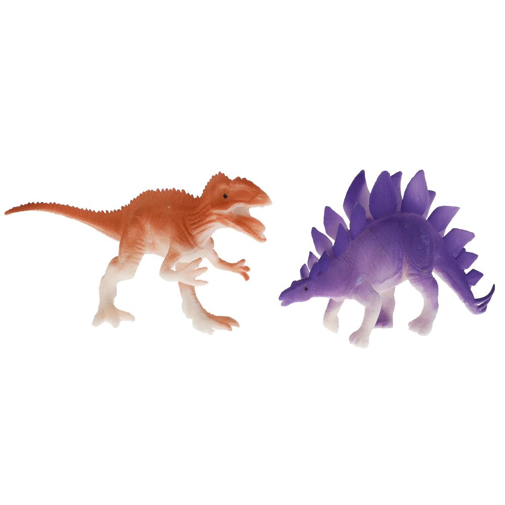 Набор игрушек из пластизоля Динозавры меняют цвет в воде  