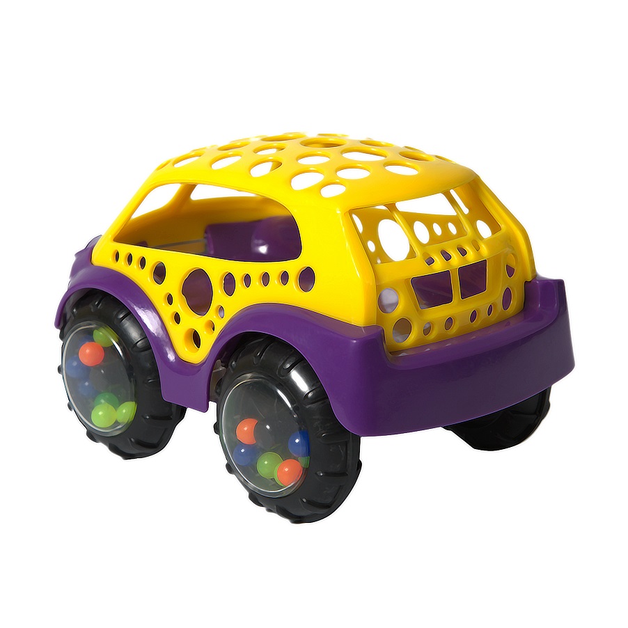 Машинка-неразбивайка, желто-фиолетовая  