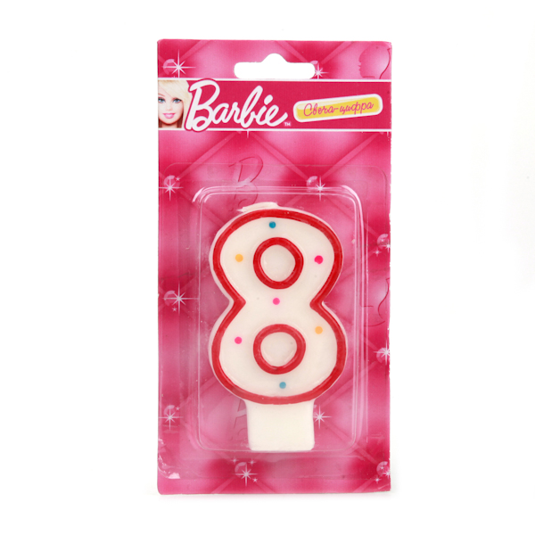 Свеча-цифра «8» - Barbie Свеча-цифра «8» - BarbieСвечи для торта<br>Свеча-цифра «8» - Barbie<br>