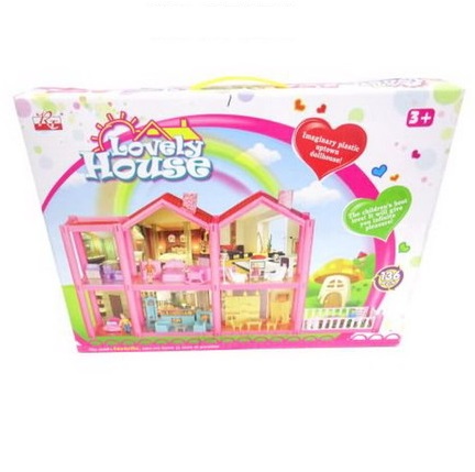 Домик кукольный - Lovely House, 136 предметов в наборе 