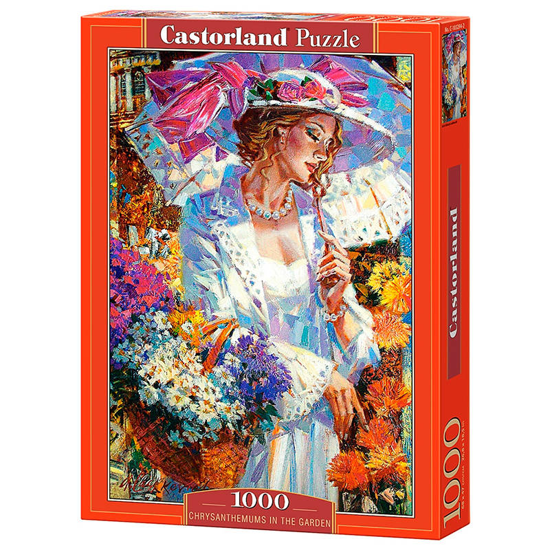 Пазл Castorland 1000 деталей, Хризантемы Пазл Castorland 1000 деталей, ХризантемыПазлы<br>Пазл Castorland 1000 деталей, Хризантемы<br>