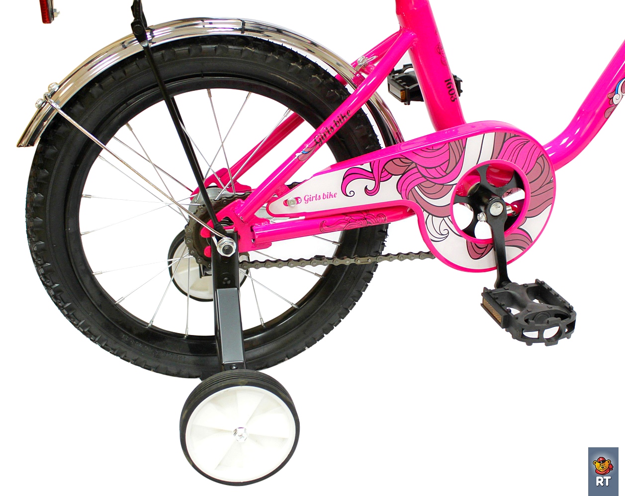 Двухколесный велосипед Мультяшка, диаметр колес 14 дюймов, розовый  