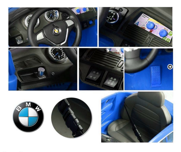 Электромобиль RT 258 - BMW X6 12V R/C blue  