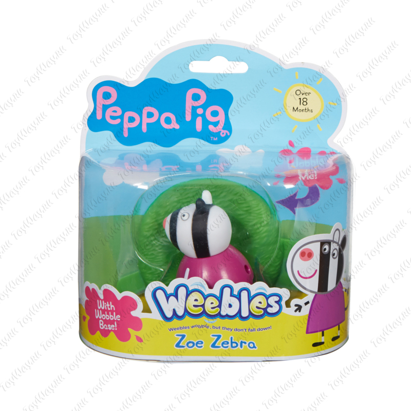 Фигурка-неваляшка Weebles «зебра Зои» тм Peppa Pig