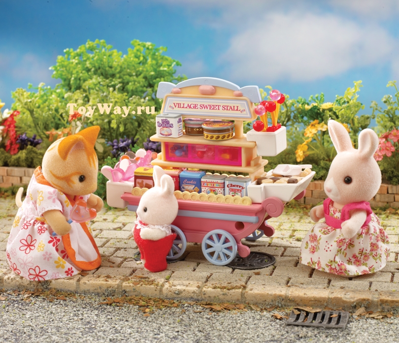 Sylvanian Families - Тележка со сладостями Sylvanian Families - Тележка со сладостямиПокупки и Продукты<br>Sylvanian Families - Тележка со сладостями<br>