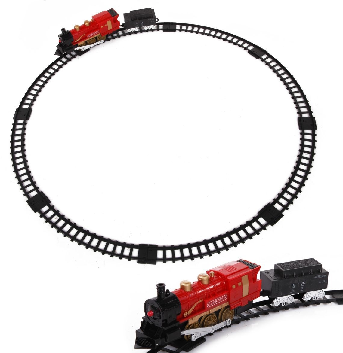 Железная дорога со световыми эффектами и дымом – Classic train Железная дорога со световыми эффектами и дымом – Classic trainДетская железная дорога<br>Железная дорога со световыми эффектами и дымом – Classic train<br>