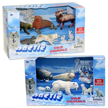 Арктические животные, с подвижными частями тела 