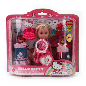 Интерактивная кукла Машенька, 15 см. с набором одежды из серии «Hello Kitty» 