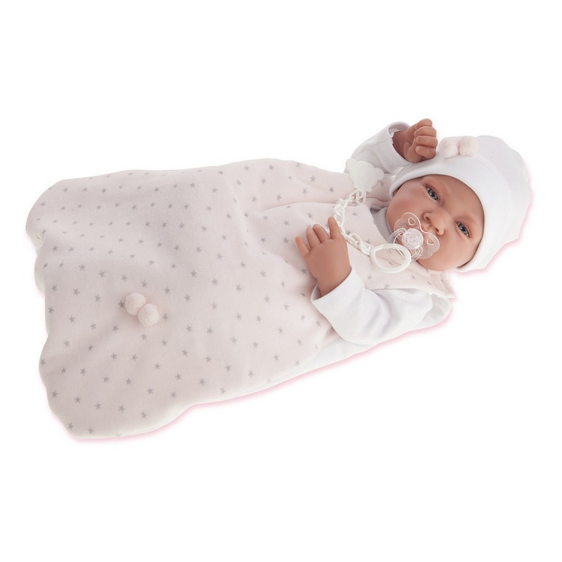 Кукла-младенец Кармела в розовом, 42 см  